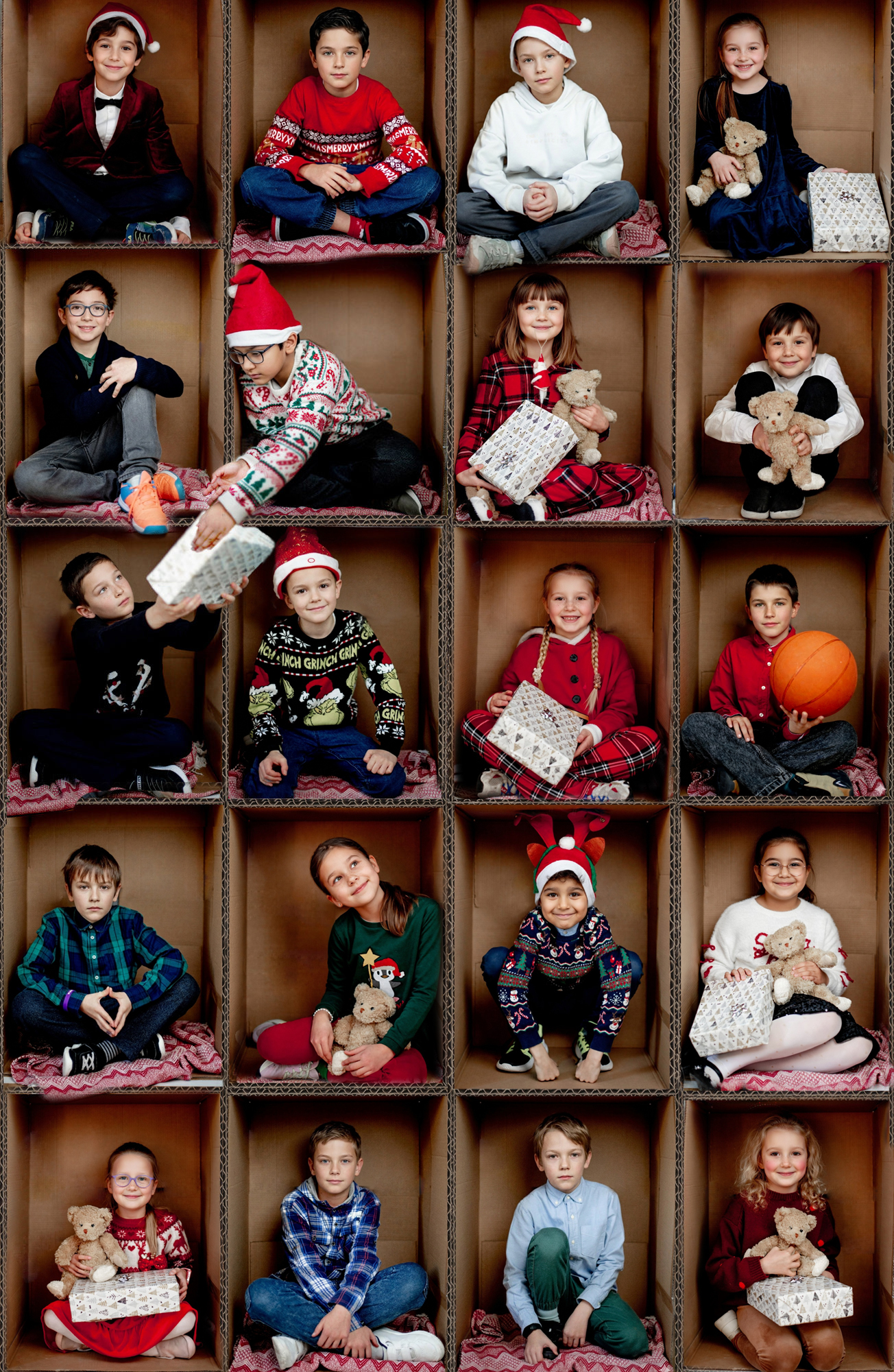 Zdjęcia szkolne w kartonie Wrocław – sesja kartonowa w szkole podstawowej